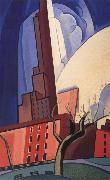 Oscar Bluemner Circles of Washington Square oil on canvas